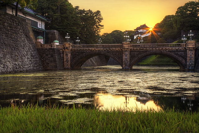 Tokyo Imperial Palace sunset